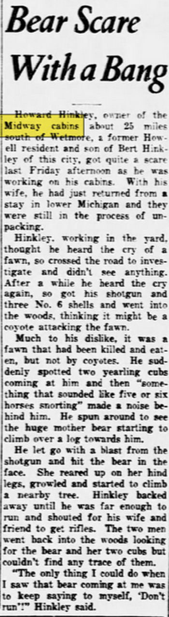 Hiawatha Cabins (Midway Cabins & Service) - June 1952 Article (newer photo)